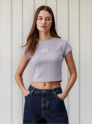 Polera Label Rib Baby Morado Calvin Klein