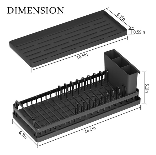 Escurridor De Platos Pequeño, Estante Compacto Para Fregader