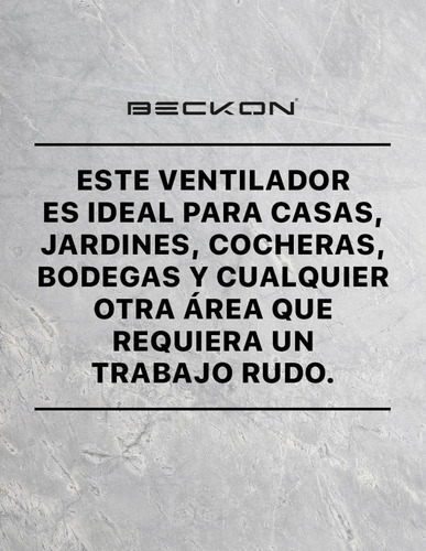 Imagen 8 de 10 de Ventilador De Pedestal Premium Uso Industrial Beckon - 50cm
