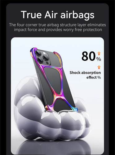 Funda De Teléfono Sin Marco De Metal Para iPhone 16, 15, 14,