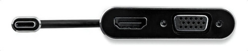 Adaptador USB-C a VGA/HDMI StarTech.com Negro 152.4 cm.