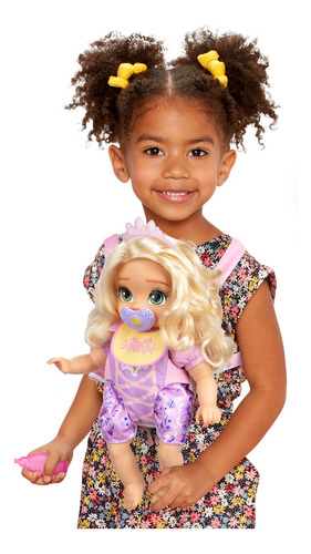 Muñeca Rapunzel Disney Con Canguro Y Accesorios