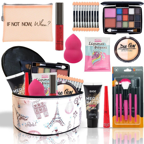 Imagem 1 de 2 de Maleta + Kit Maquiagens Belle Angel Tango + Brindes Bz52