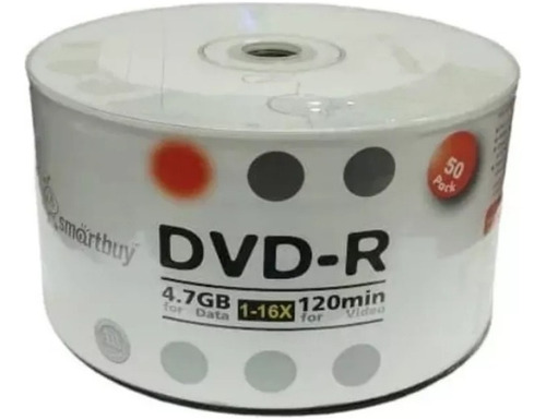 Dvd Virgen Smartbuy Dvd-r 4.7gb 1-16x 120min Originales 