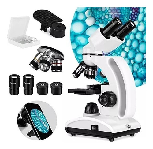 Microscopio Bionocular Semiprofesional 40x 1000x Inalámbrico