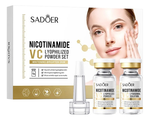 Set De Sérum Facial Blanqueador Con Niacinamida En Polvo Lio