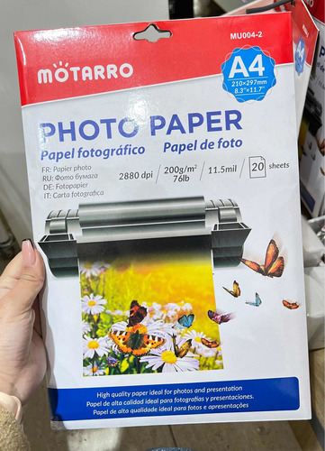 Papel Fotográfico A4 115gr Pack 20 Hojas