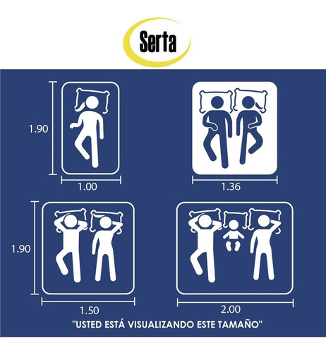 Colchón Matrimonial Serta Pocket Sheep Colchoneta Foam + Box