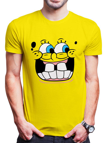 Polo Varon Bob Esponja Ultra Feliz (d0815 Boleto.store)