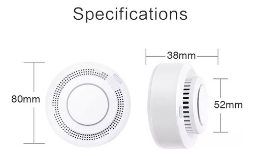 Sensor Detector Humo Contra Incendios Seguridad Wifi Tuya