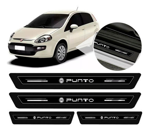 Soleira Protetor De Porta Platinum Fiat Punto 2008 2009 2010