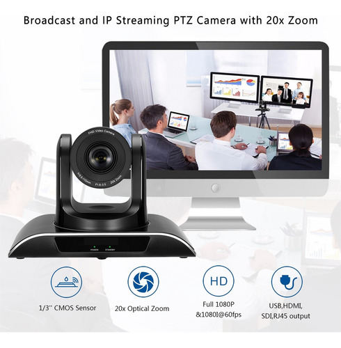 20x Zoom Sdi Hdmi Usb Ptz Cámara Video Profesional Ip