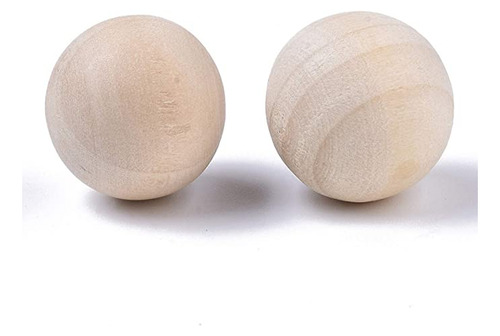 Craftdady 50 Bolas De Madera Redondas Naturales De 19 A 0.7.