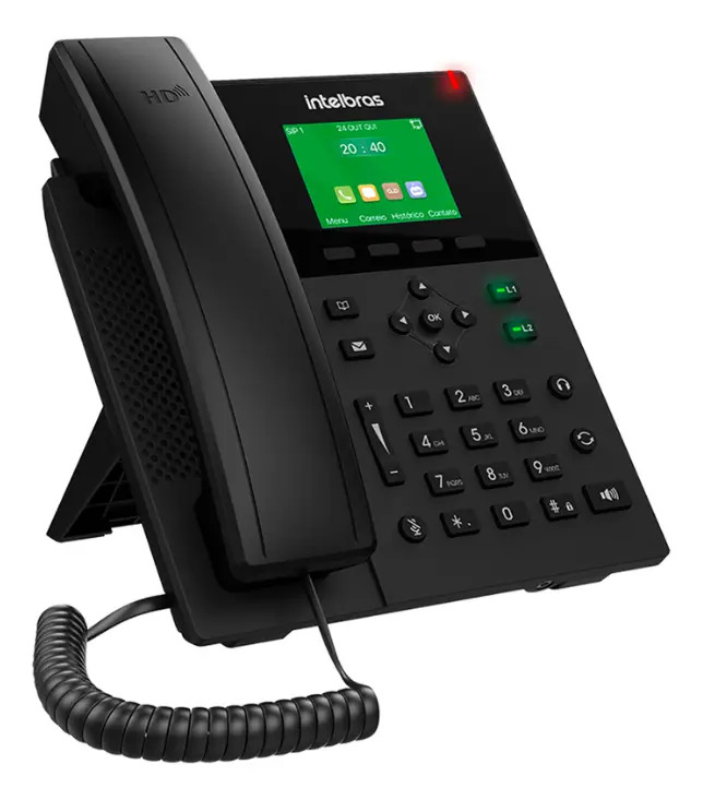 Telefone C/fio Voip 6 Contas C/display V5501 Preto Intelbras