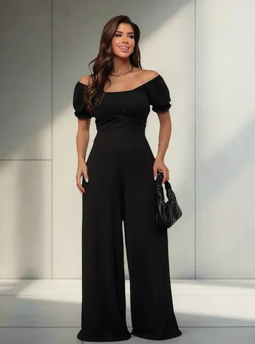 Macacão Pantalona Feminino Longo Festa Elegante Social Luxo