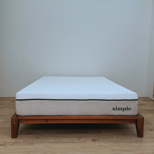 Simple Colchón Memory Foam Queen 25 Cm, Firmeza Media