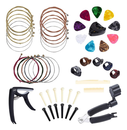 49 Piezas De Kit De Accesorios Para Guitarra Acústica