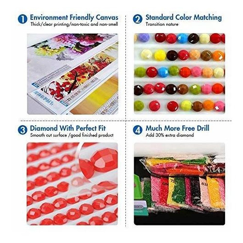 Imagen 6 de 7 de Pintura De Diamantes De Sodlawn Por Kits De Numeros 5d Diy K