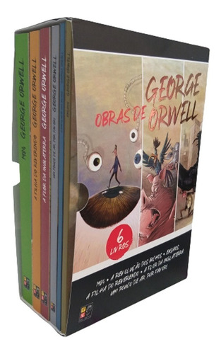 Imagem 1 de 5 de Box 6 Livros George Orwell 1984 A Revolução Dos Bichos + 4