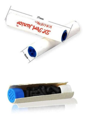 Imagem 4 de 4 de Filtro Para Cachimbo Vauen 9mm Carvão Ativado Caixa 40 Unid.