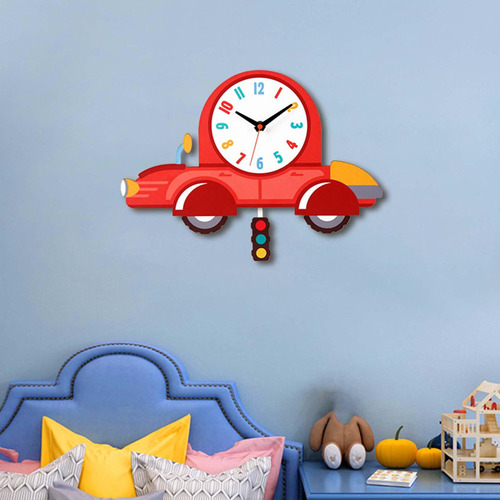 Para Reloj De Pared Para Habitaciones De Niños, Reloj Coche