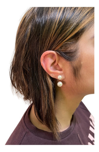 Brinco Banhado A Ouro Pérola Grace Kelly 8mm E 10mm