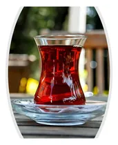 Comprar Ums - Juego De Vasos De Té Turco, Diseño De Cintura Delgada Y Suela Gruesa Para Evitar Que El Té Se Enfríe, Fácil De Mantener Para 6 Personas, 6 Platillos Y 6 Vasos, Juego De Té Útil (12 Piezas)