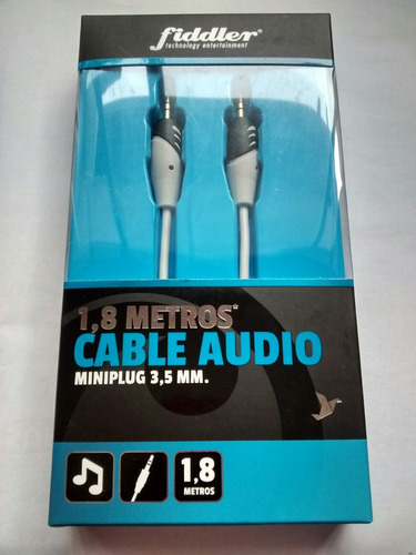 Cable De Audio Miniplug 3.5mm Macho A Macho 3.5mm. 1.80 M