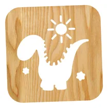 Comprar Criativo 3d Madeira Animais Noite Luz, Oco Forma Dinossauro
