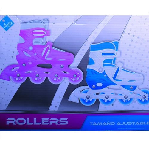 Rollers Patines En Linea Extensibles Azul Talle 35-38