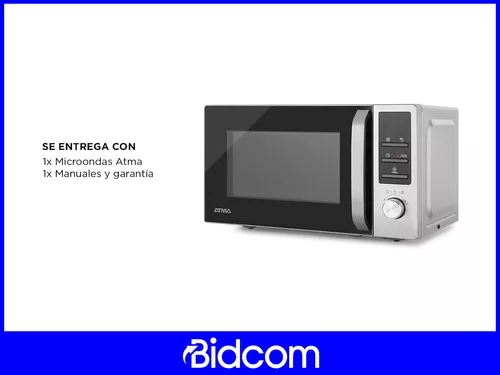 Atma - Microondas Grill Atma 17 L Acero Inoxidable Display Digital