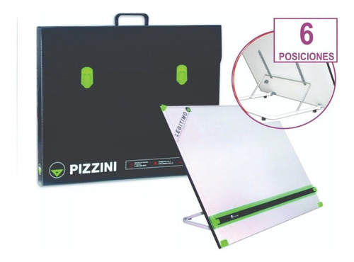 Tablero De Dibujo Pizzini 7754 50 X 60 Cm Atril 6 Posiciones (Usado)