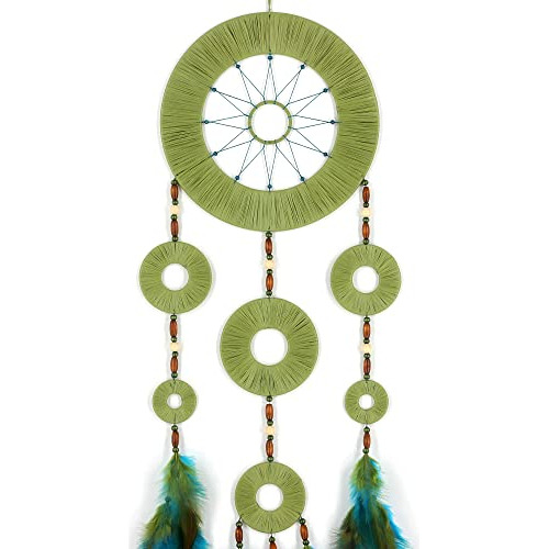 Grandes Atrapasueños Boho Habitación Macramé Verde A...