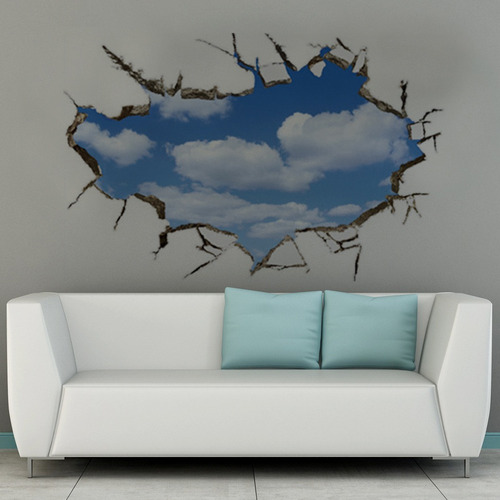 Pegatinas De Pared 3d De Cielo Y Nube Removibles