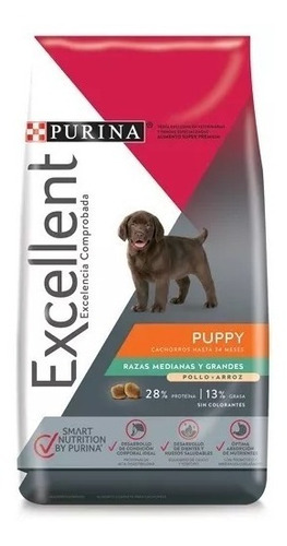 Excellent Puppy Raza Mediana Y Grande Smart 22kg. Envios