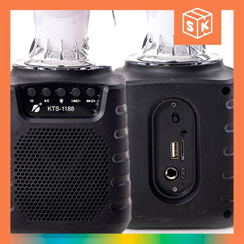 Imagen 4 de 10 de Parlante Bluetooth Camping Radio Led Rgbw Inalambrico Farol