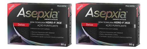 Sabonete Asepxia 80g Carvao - Kit Com 2un