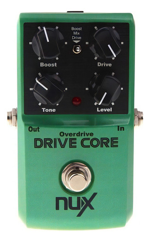 Pedal Efecto Para Guitarra Nux Drive Core Color Verde