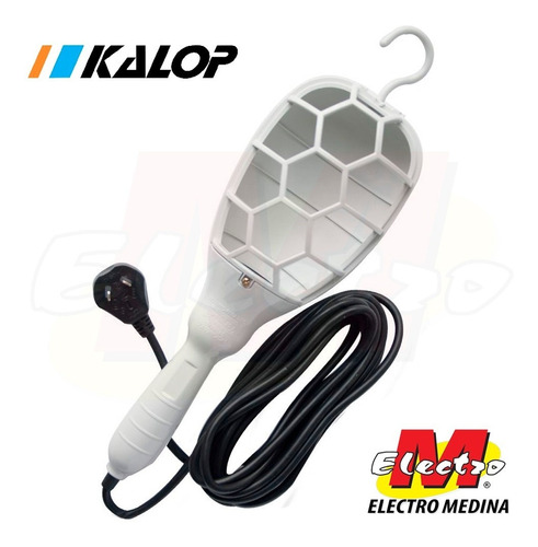 Porta Lampara Portatil Pvc Con Cable 5m Kalop Electro Medina