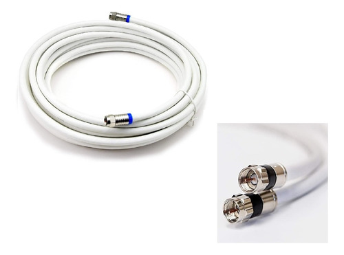 Cable Coaxial Rg6 - Tv Cable 3mts. Con Conectores