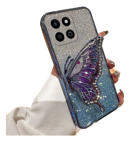 Funda Para Honor 200 Smart X6b X7c Mariposa Rose Flash
