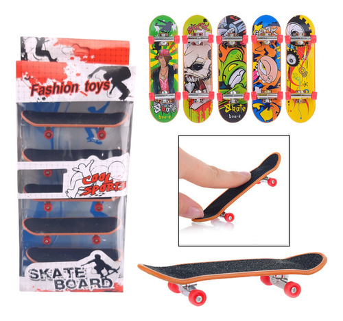 Kit 5 Skate De Dedo Fingerboard Radical Mini Skate Prancha