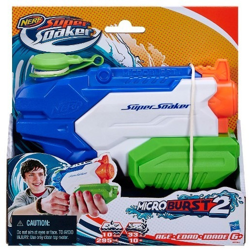 Pistola Nerf Microburst 2  De Agua - Original Hasbro Niños