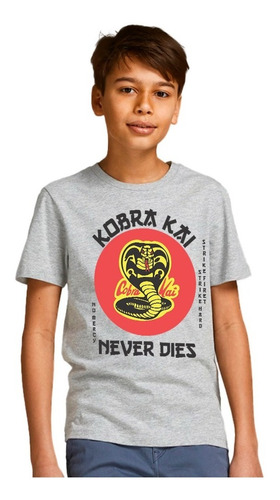 Remera Camiseta Cobra Kai Karate Kid Para Niños 3 Colores