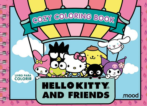 Livro De Colorir Hello Kitty Comfy And Cozy Books Hello Kitty And Friends - Coloring Book - Capa Dura - 96 Páginas