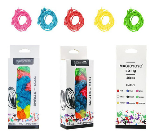4 Pacote De Cordas Yoyo Com 25 Peças De Reposição 113 Cm