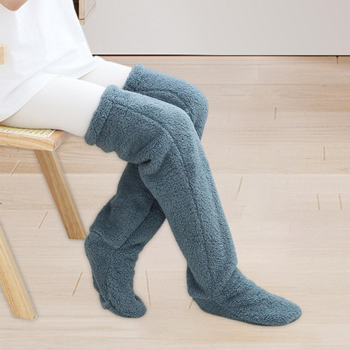 - Calentadores De Piernas De Felpa Legging Medias Calcetines