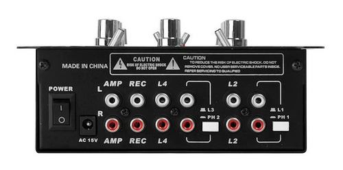 Imagen 2 de 2 de Mixer Dj Mezclador Moon Mdj206 2 Canales Consola Sonido