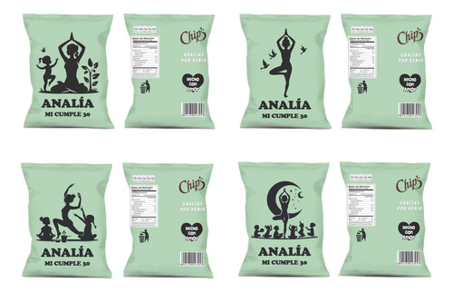 Chip Bag Kit Imprimible Bolsitas Golosinera: Mamá Embarazada