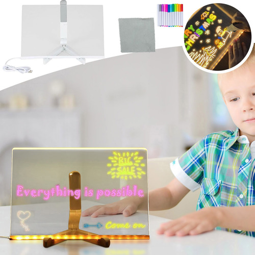 Stand Led Transparent Desktop Note Memo Presente De Natal De
